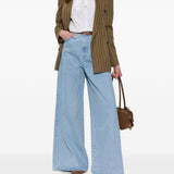 Blazer doppiopetto gessato in jersey balta in verde 