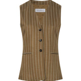 Gilet gessato Riccio in verde 