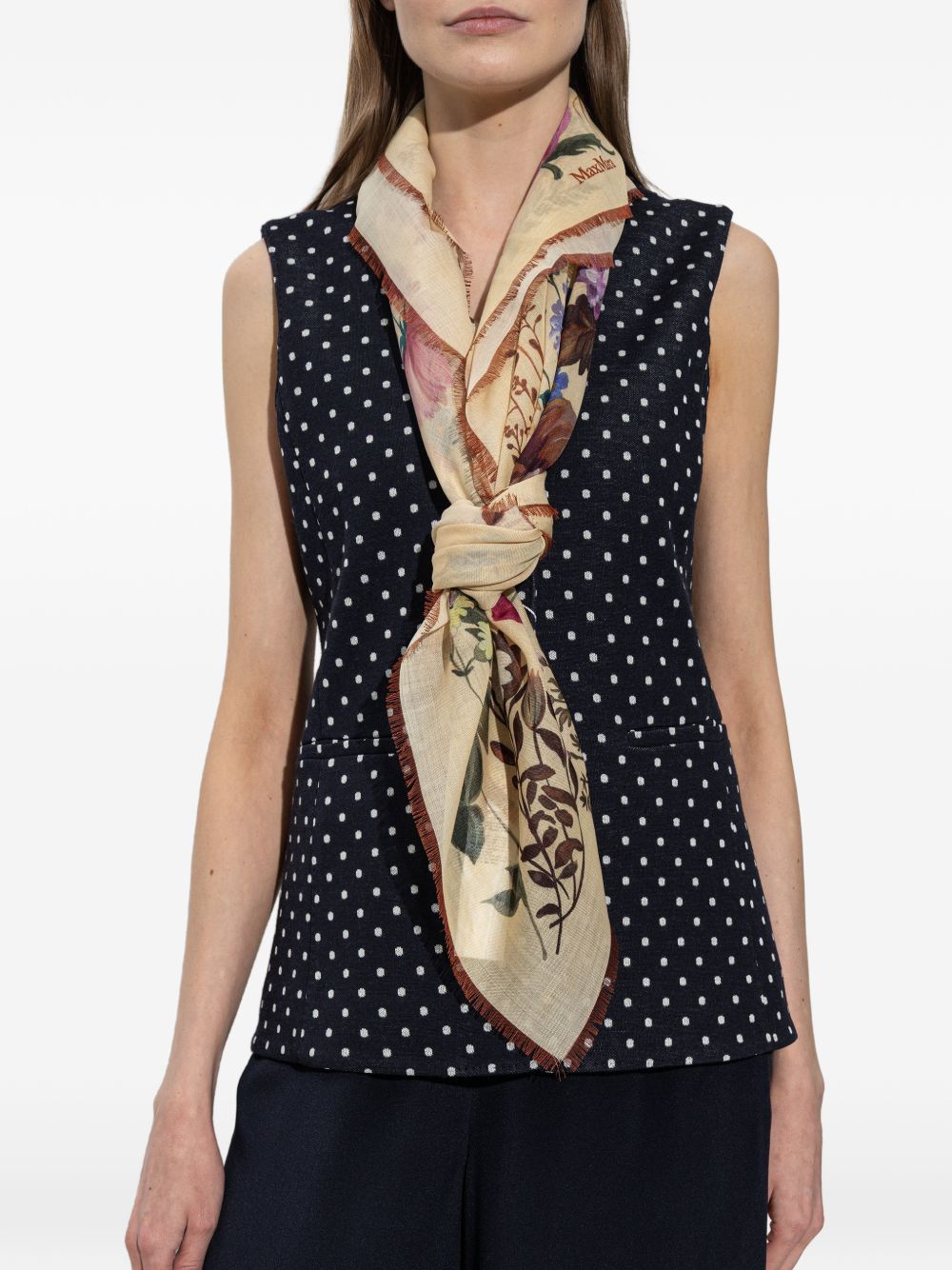 Foulard con stampa motena multicolore 