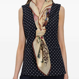 Foulard con stampa motena multicolore 