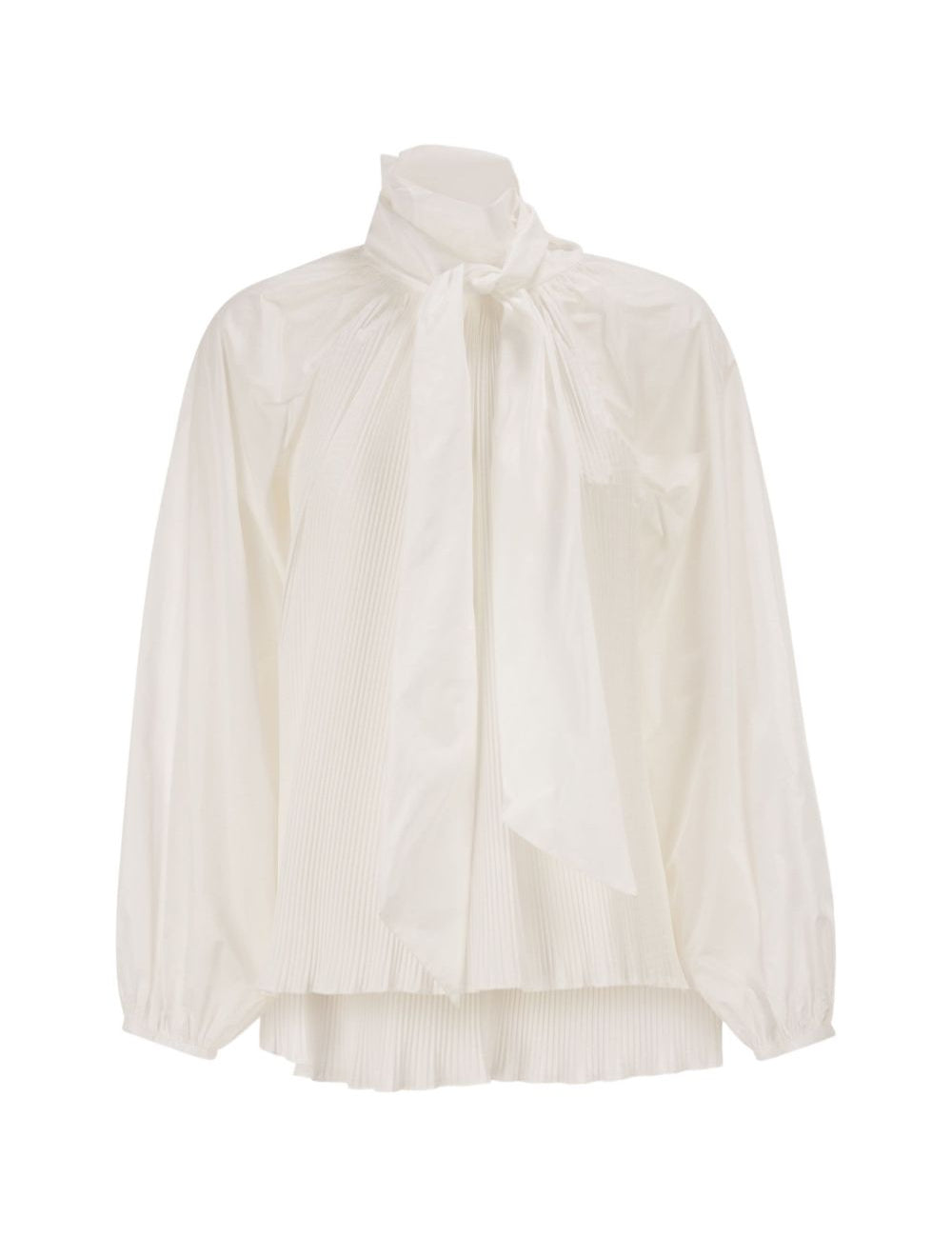 Blusa con fiocco valle in bainco 
