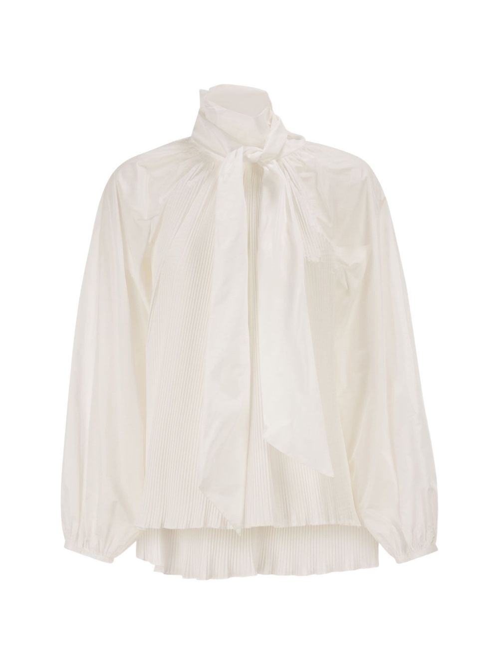 Blusa con fiocco valle in bainco 