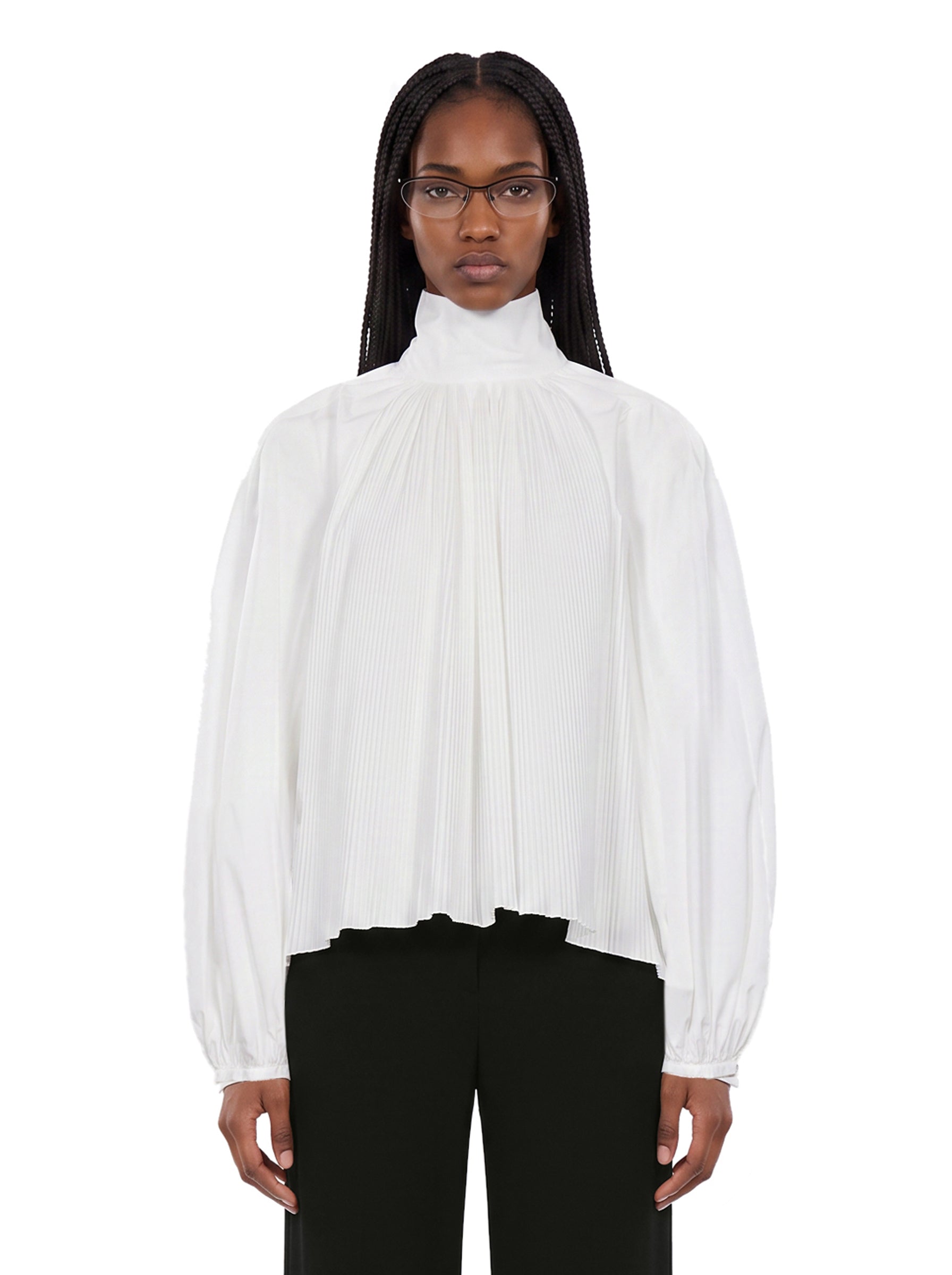 Blusa con fiocco Valle in bainco 