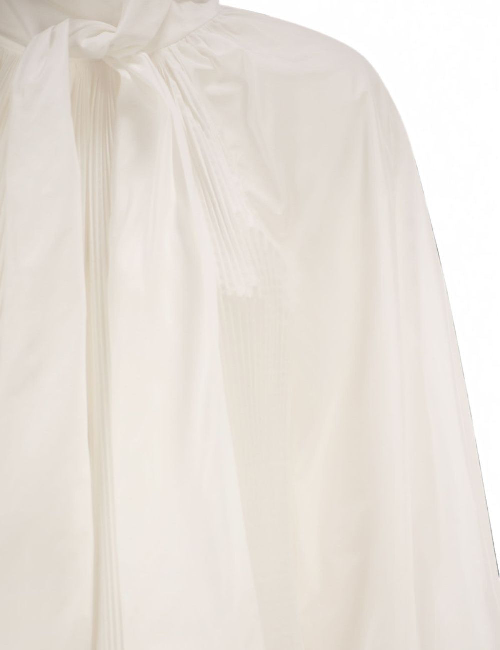 Blusa con fiocco valle in bainco 