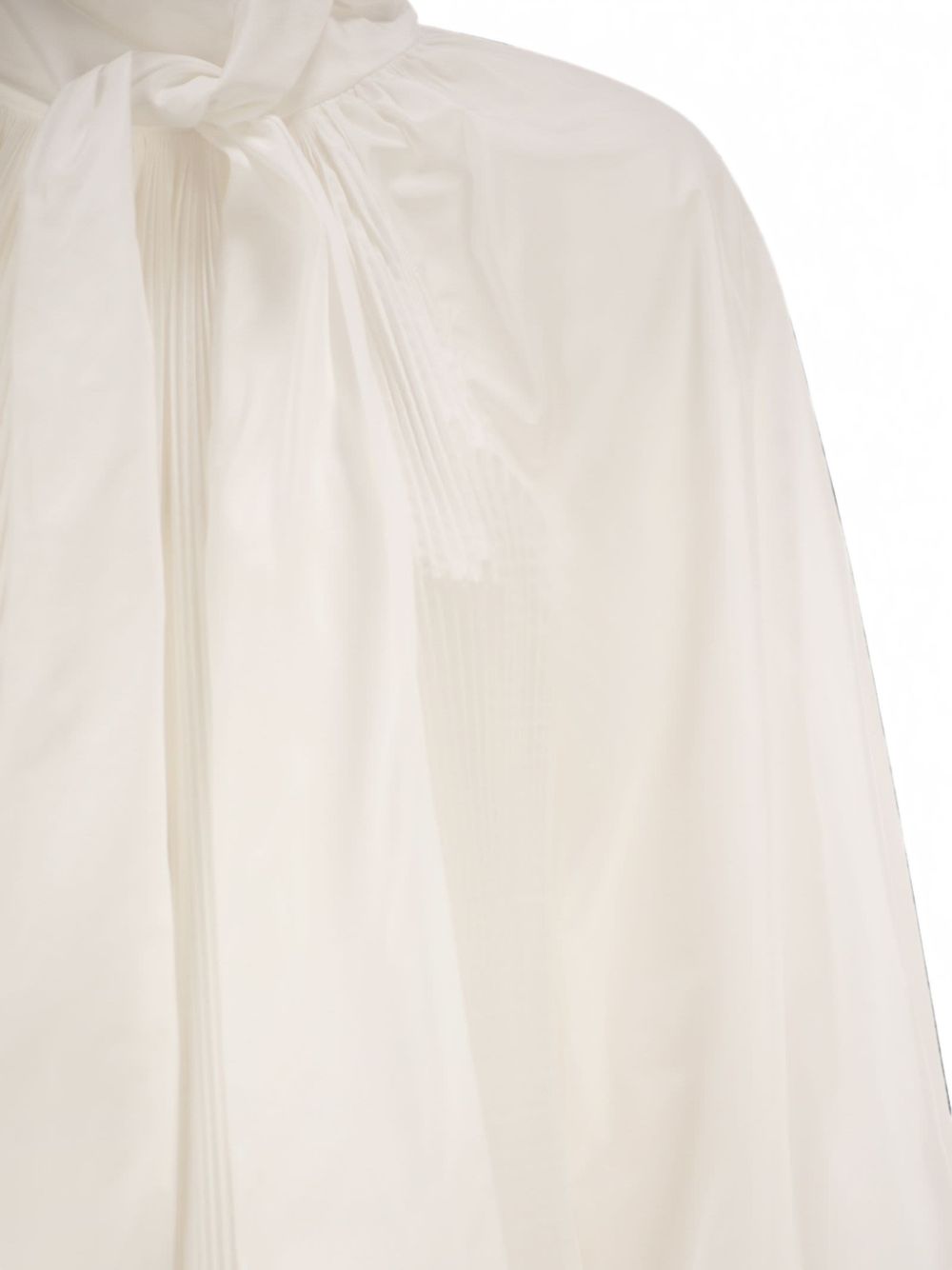 Blusa con fiocco valle in bainco 