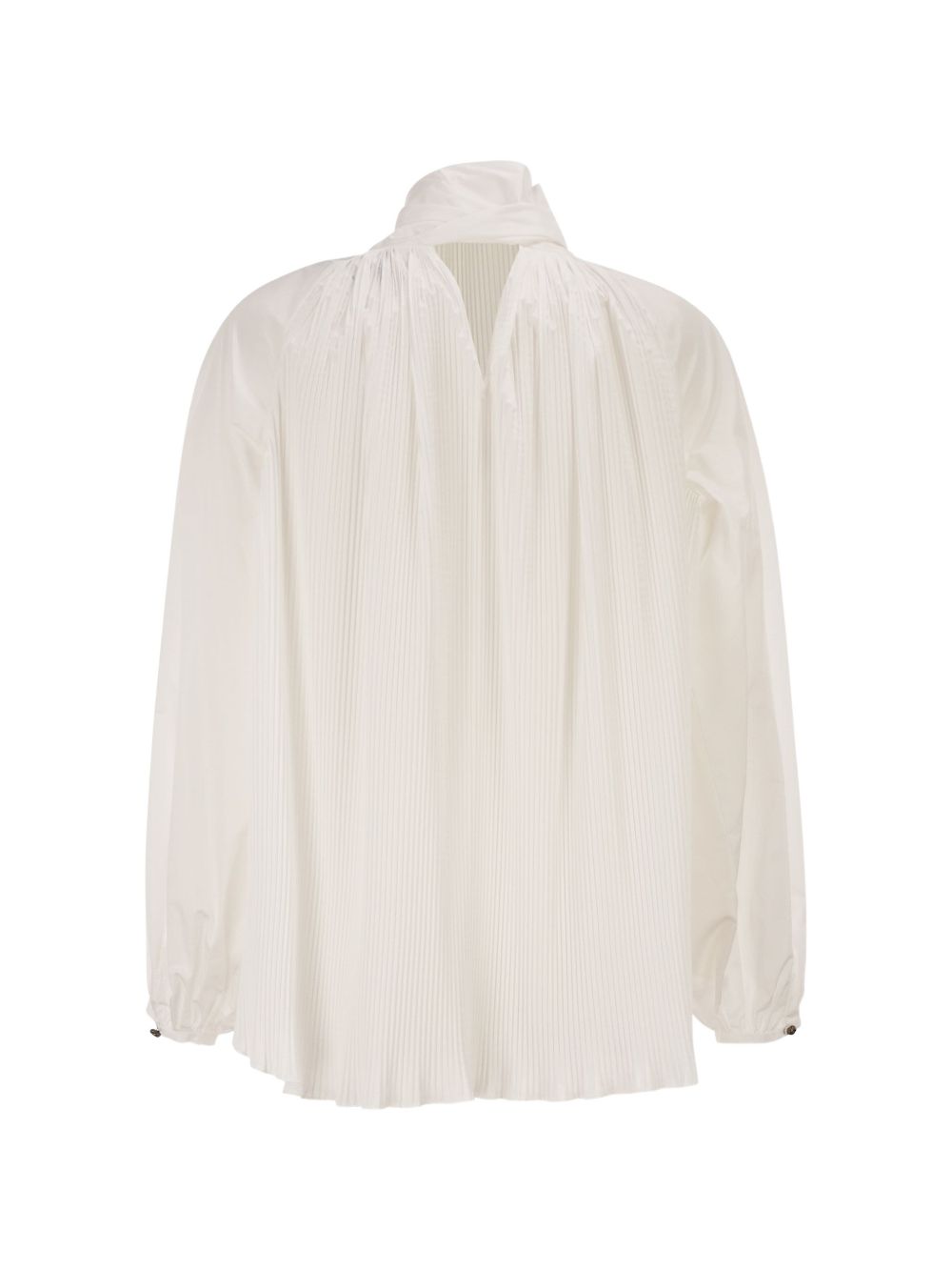 Blusa con fiocco valle in bainco 