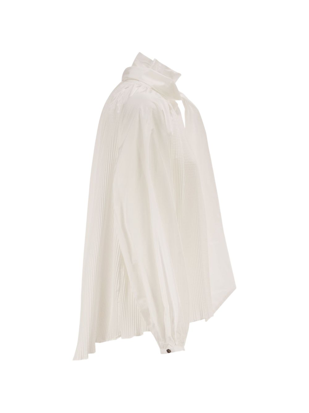 Blusa con fiocco valle in bainco 