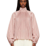 Blusa in taffetà di seta Valle in rosa 