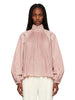 Blusa in taffetà di seta Valle in rosa