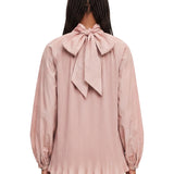 Blusa in taffetà di seta Valle in rosa 
