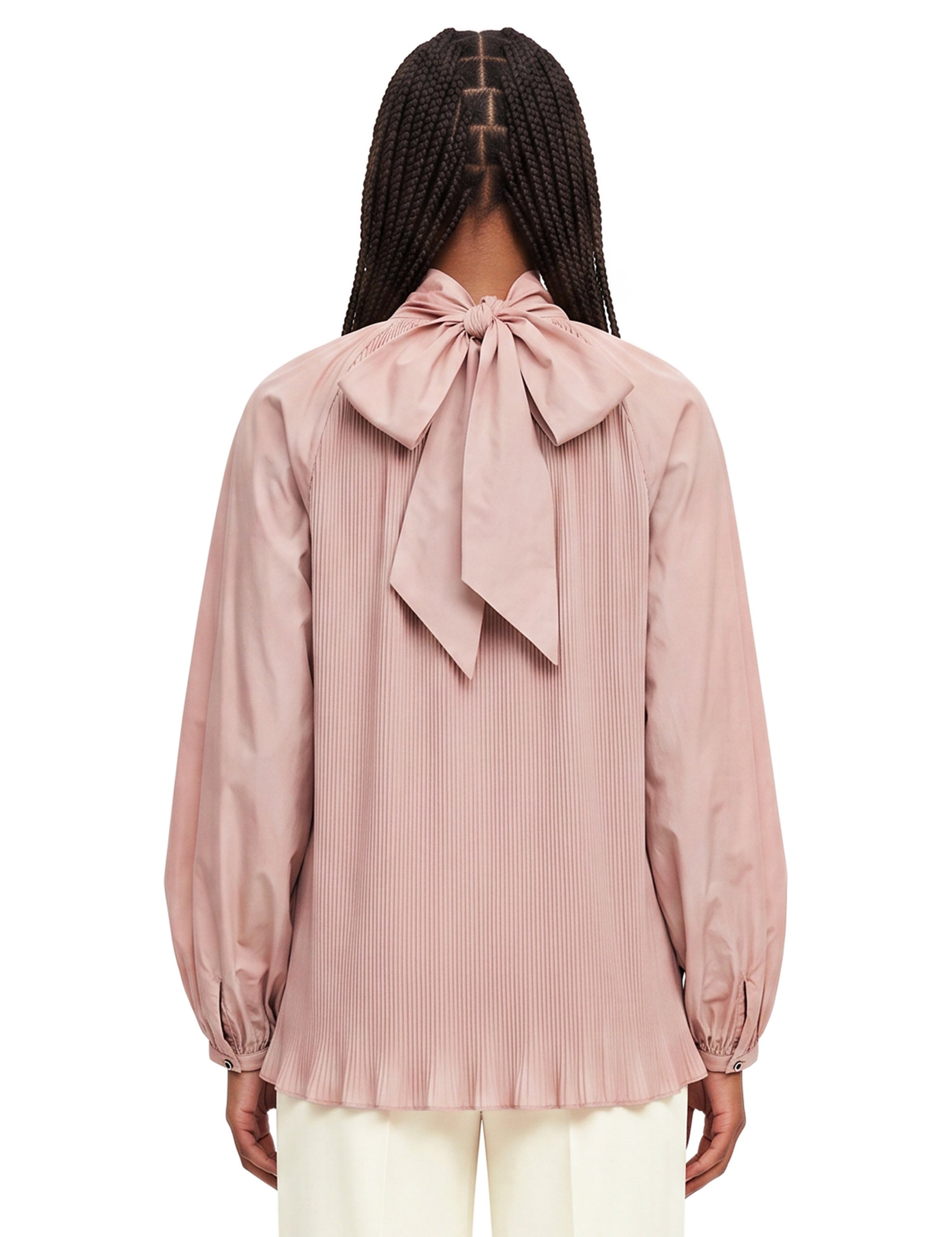 Blusa in taffetà di seta Valle in rosa 