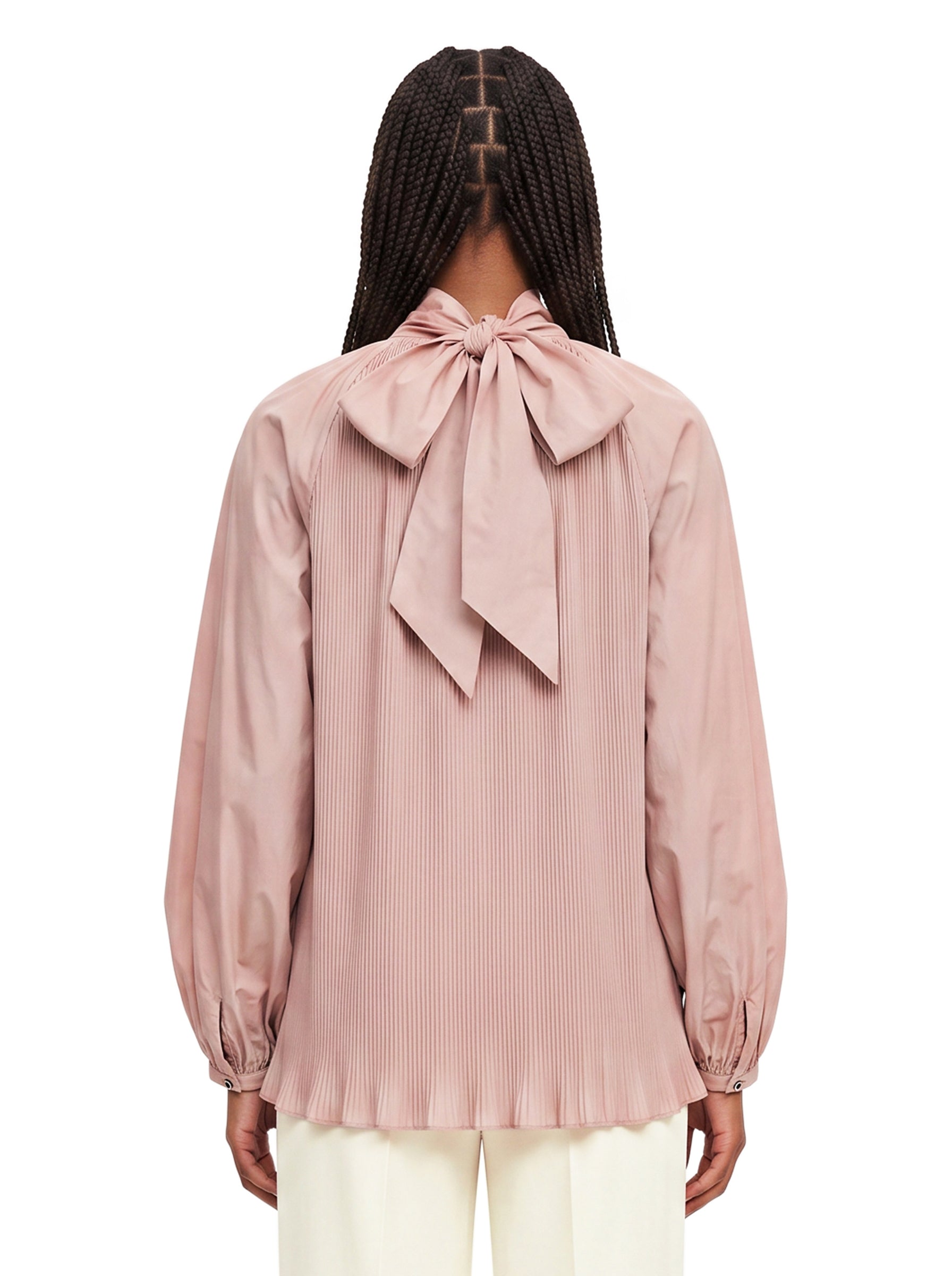 Blusa in taffetà di seta Valle in rosa 