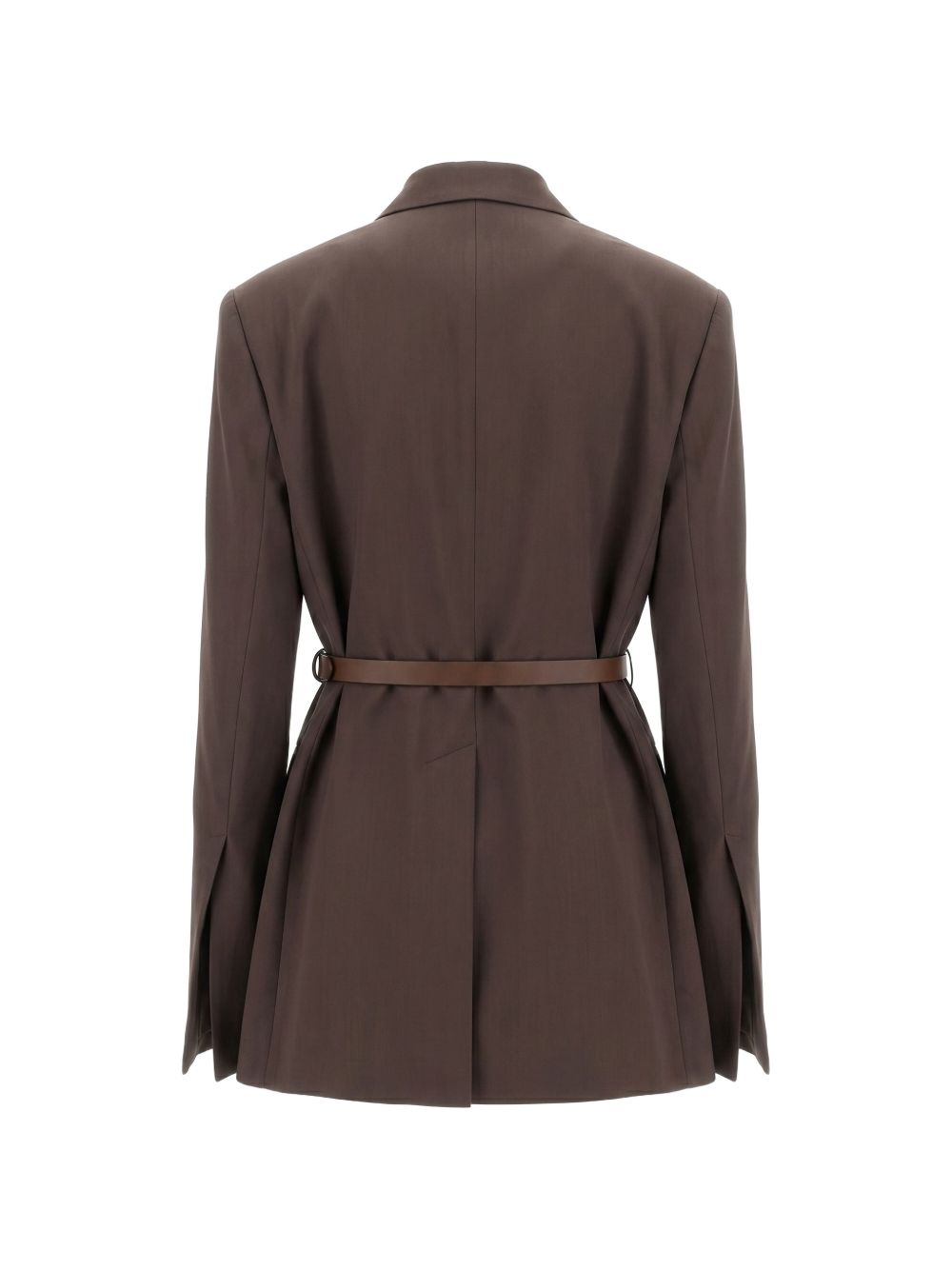 Blazer a portafoglio con cintura cinta in marrone 