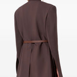 Blazer a portafoglio con cintura cinta in marrone 