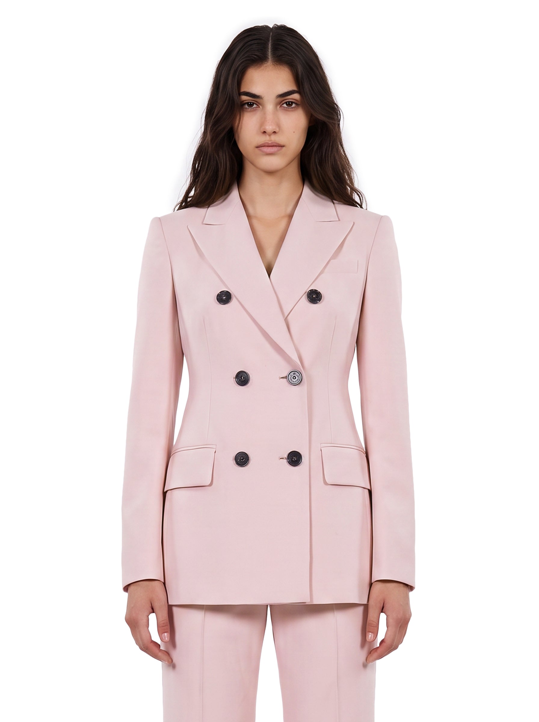 Blazer doppiopetto Adamo in rosa 