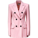 Blazer doppiopetto Adamo in rosa 