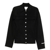 Cappotto corto aderente in vita arena in nero 