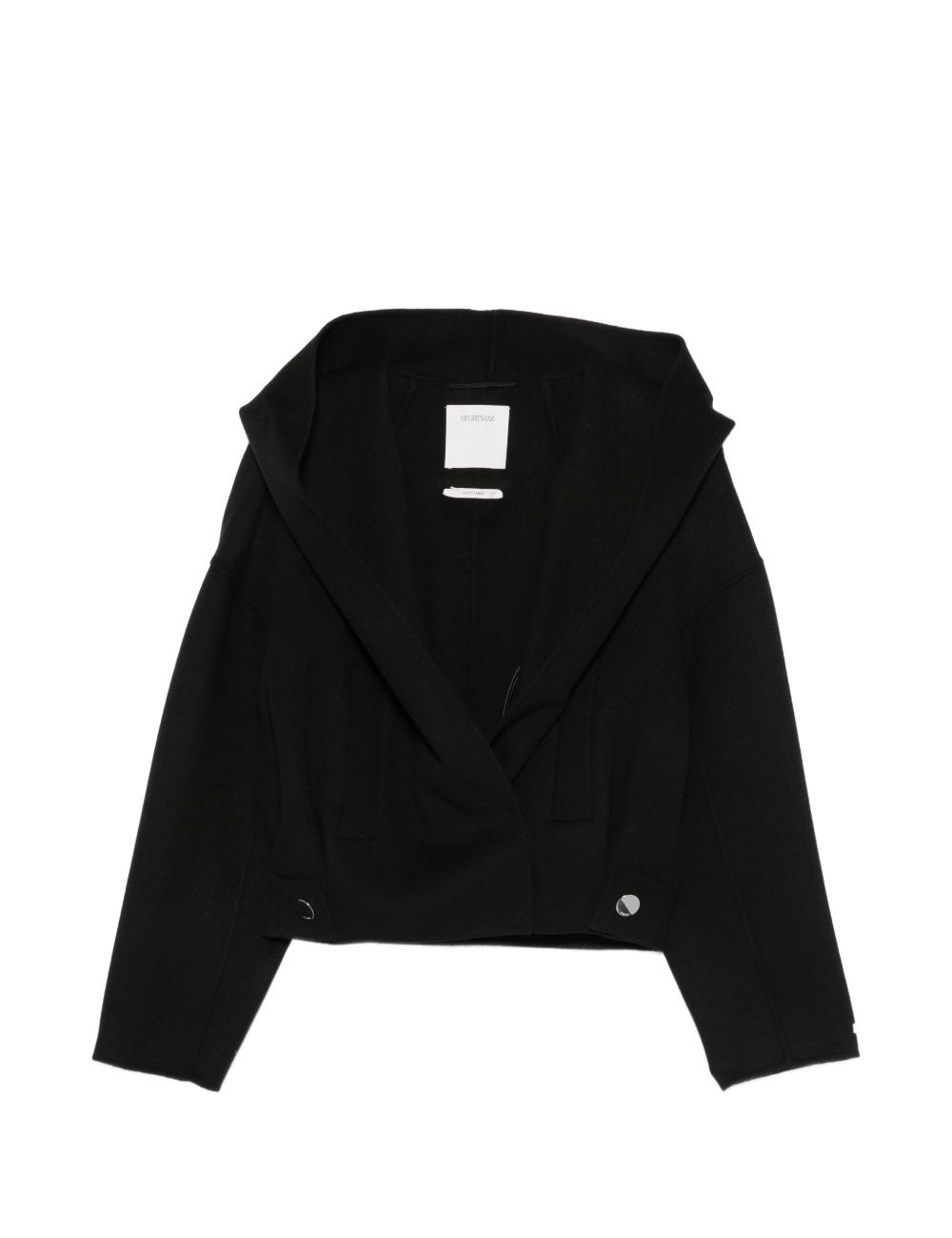 Giacca crop con cappuccio idoneo in nero 
