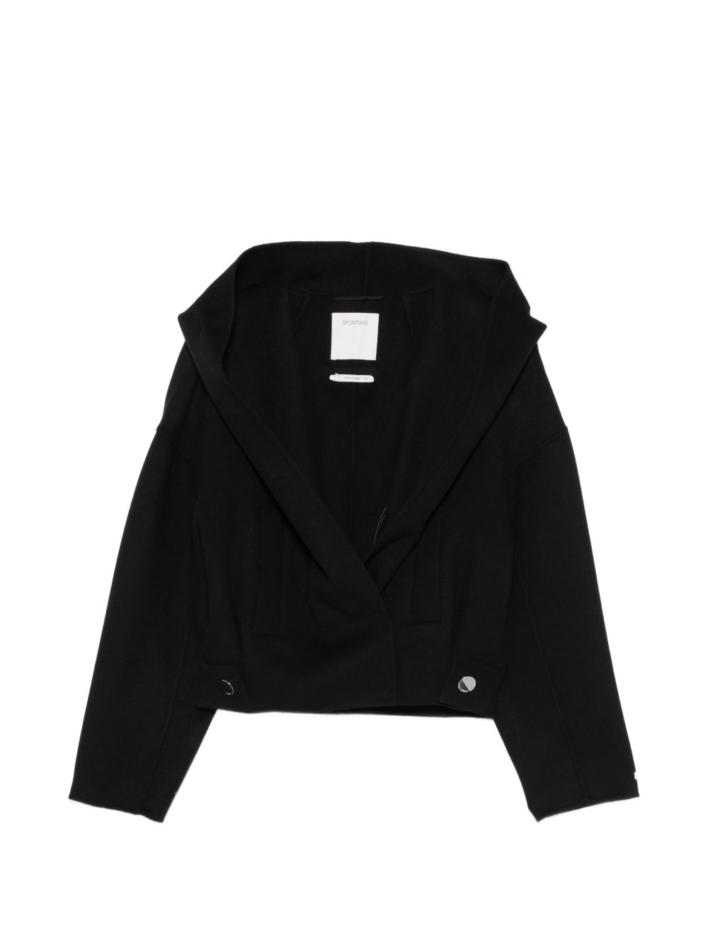 Giacca crop con cappuccio idoneo in nero 