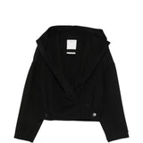 Giacca crop con cappuccio idoneo in nero 