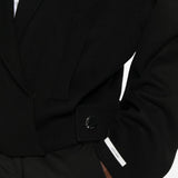 Giacca crop con cappuccio idoneo in nero 
