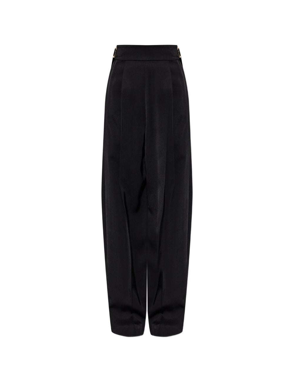 Pantaloni con finitura satinata stagno in nero 