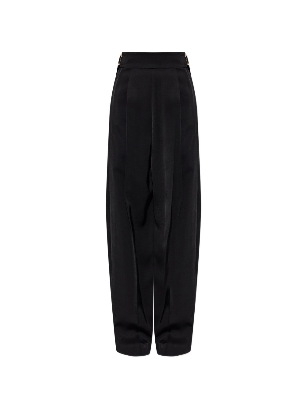 Pantaloni con finitura satinata stagno in nero 