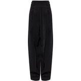 Pantaloni con finitura satinata stagno in nero 
