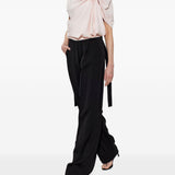 Pantaloni con finitura satinata stagno in nero 