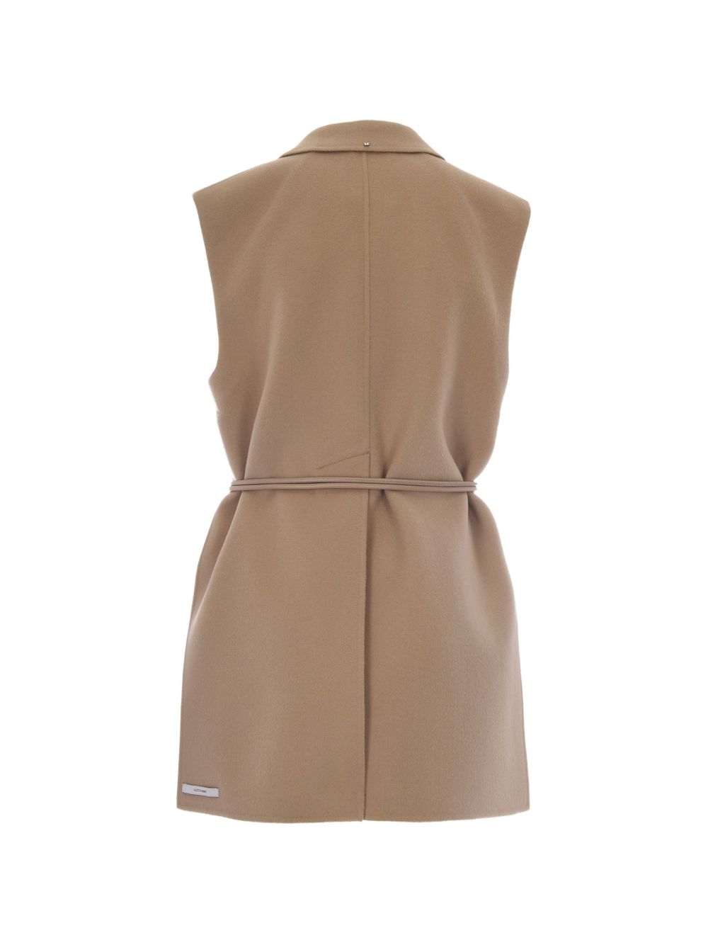 Gilet con cintura rapido in beige 