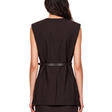 Gilet Bottone in marrone 
