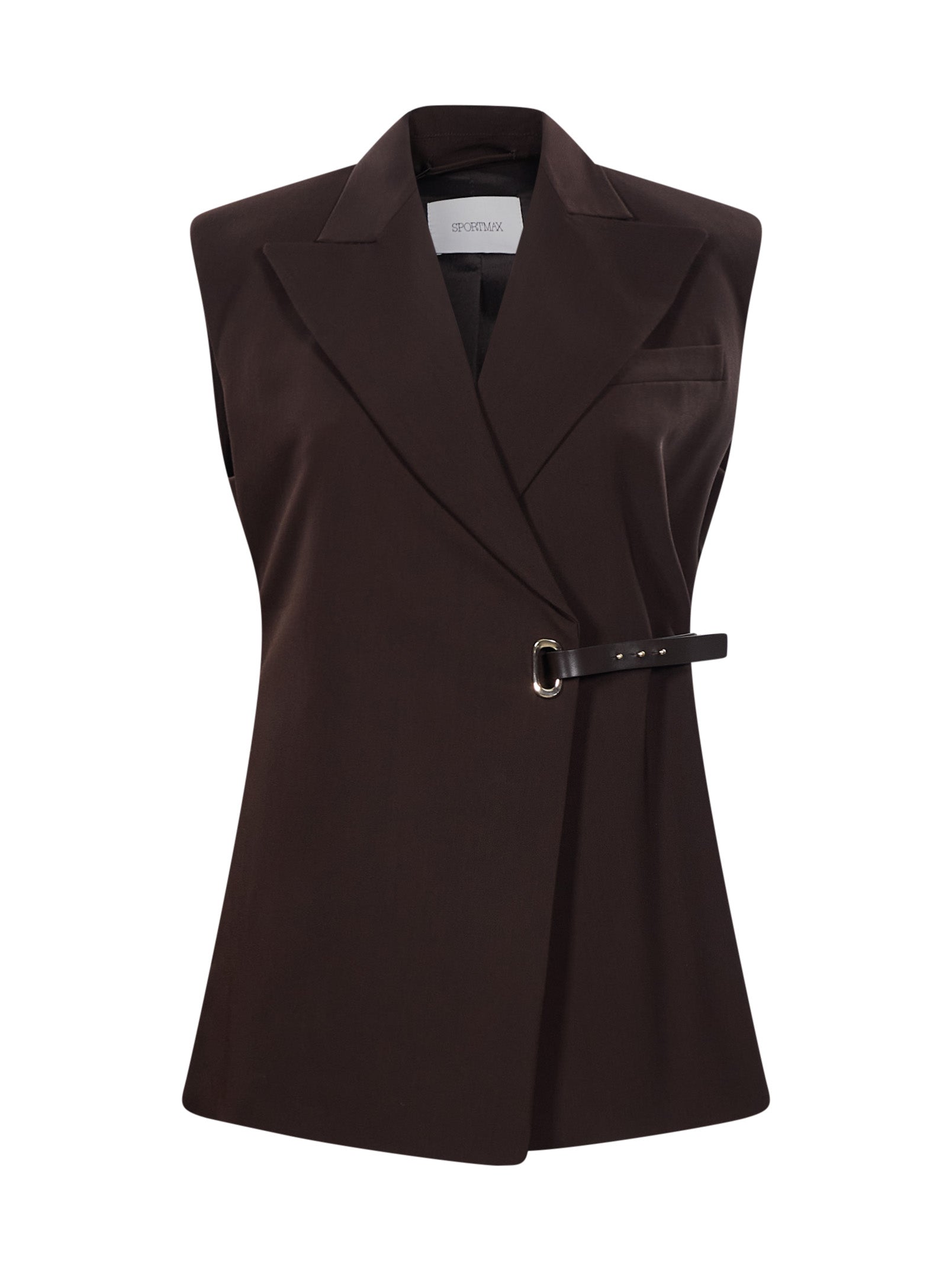 Gilet Bottone in marrone 
