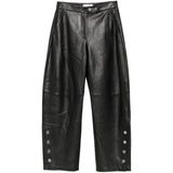 Pantaloni in pelle cinepresa in nero 