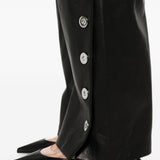 Pantaloni in pelle cinepresa in nero 