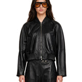 Giacca in pelle amour in nero 