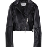 Biker cropper Vicario in nero 