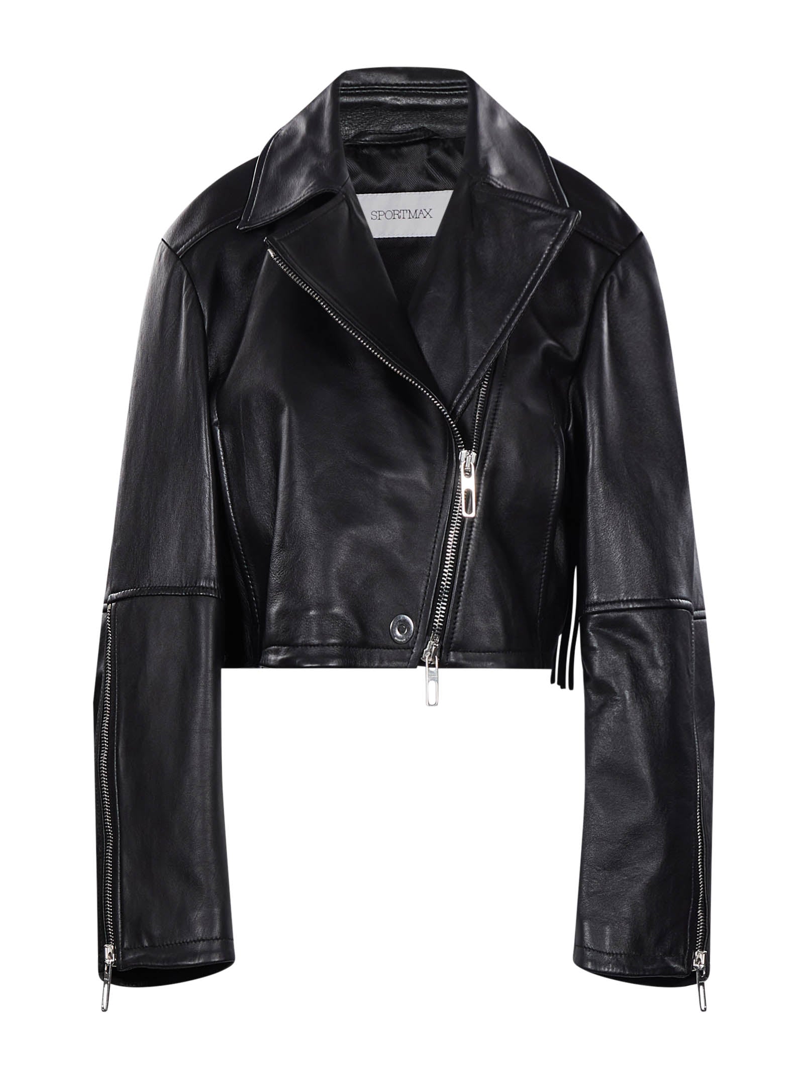 Biker cropper Vicario in nero 