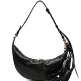 Borsa a spalla argenta in nero 
