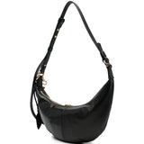 Borsa a spalla argenta in nero 