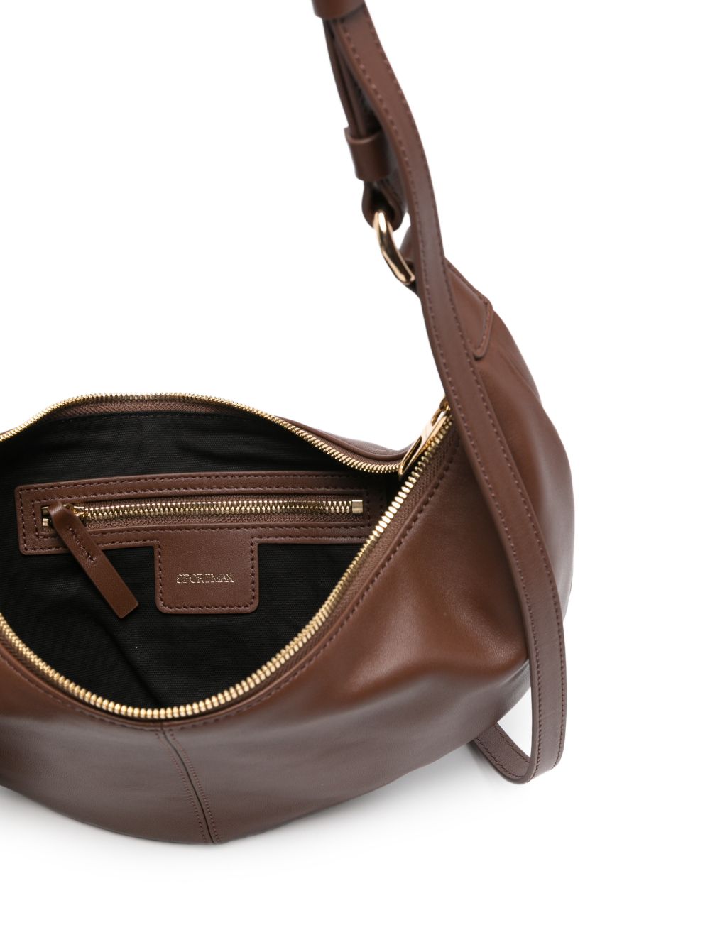 Borsa a spalla argenta in nero 