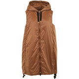 Gilet con cappuccio greengi in marrone 