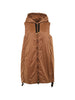 Gilet con cappuccio greengi in marrone