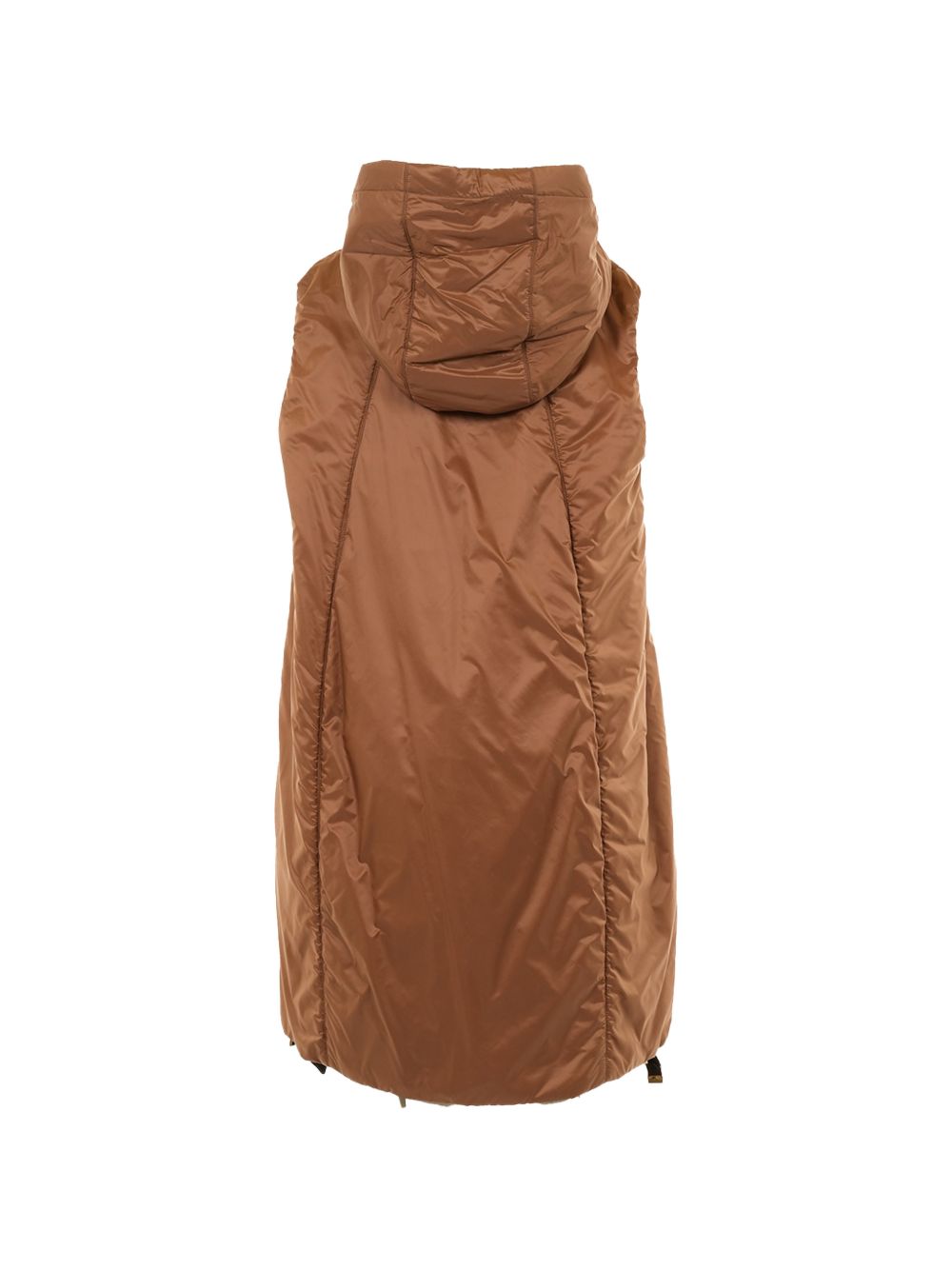 Gilet con cappuccio greengi in marrone 