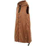 Gilet con cappuccio greengi in marrone 