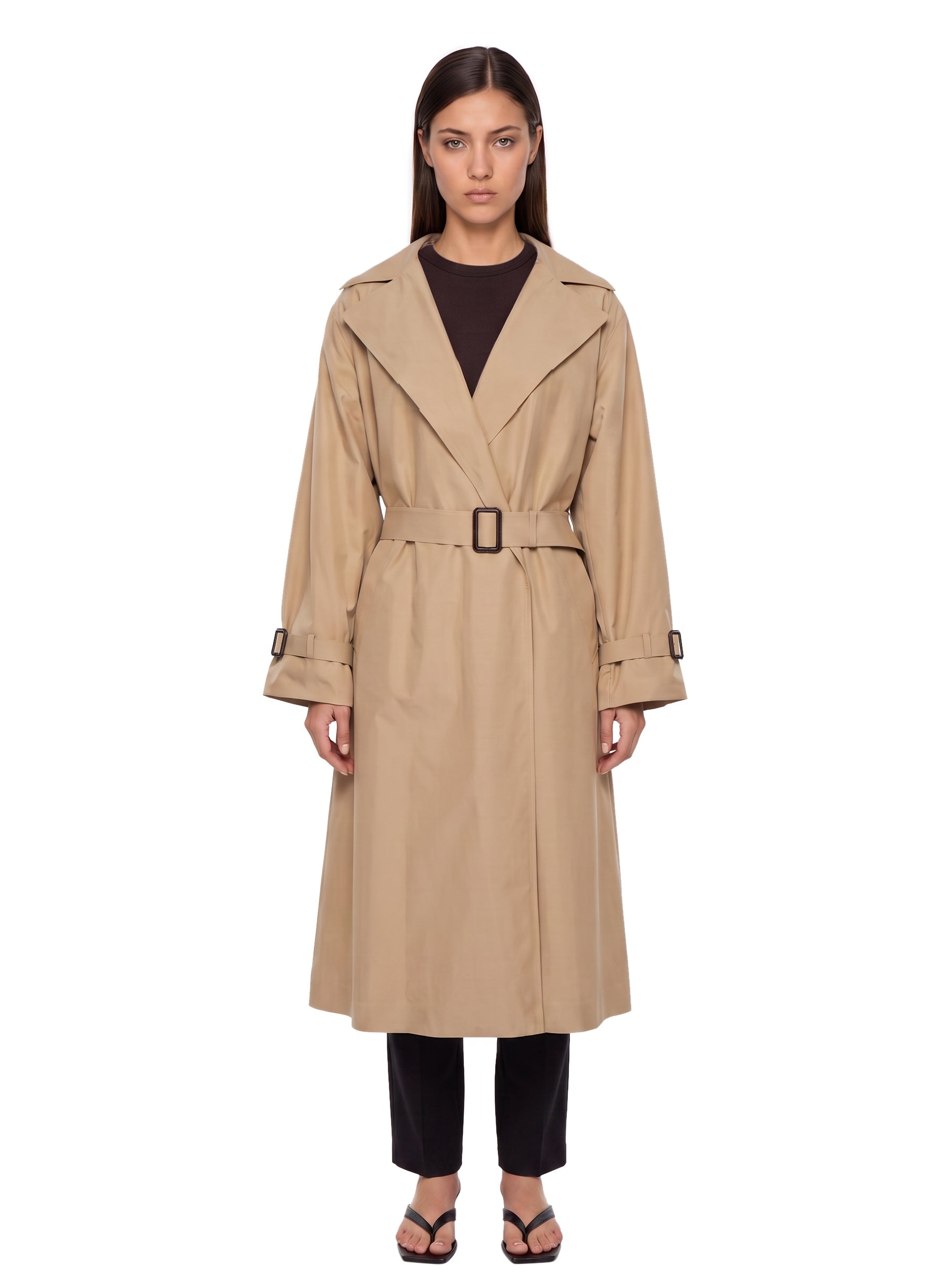 Trench lungo Fatto in beige 