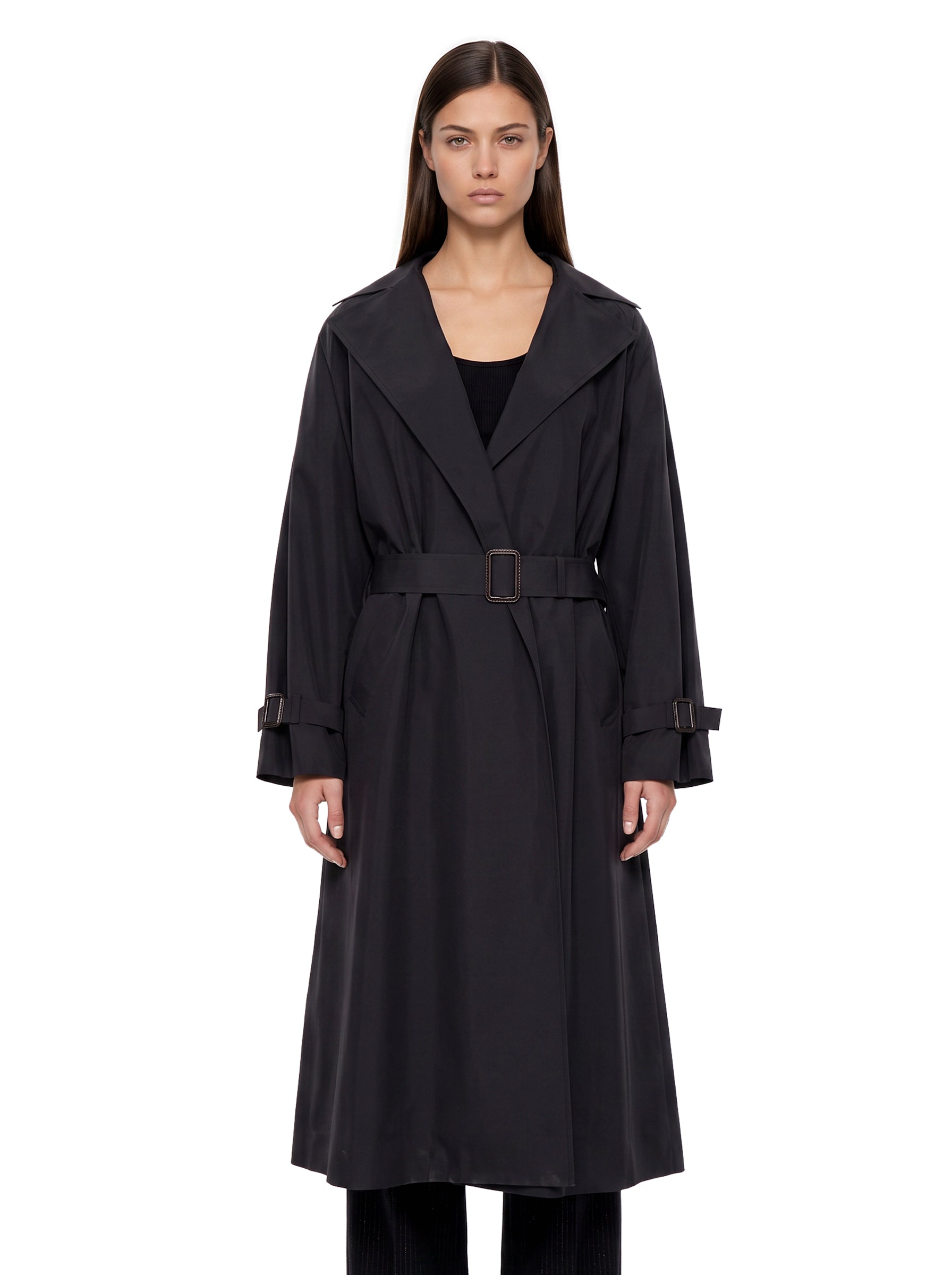 Trench lungo Fatto in nero 