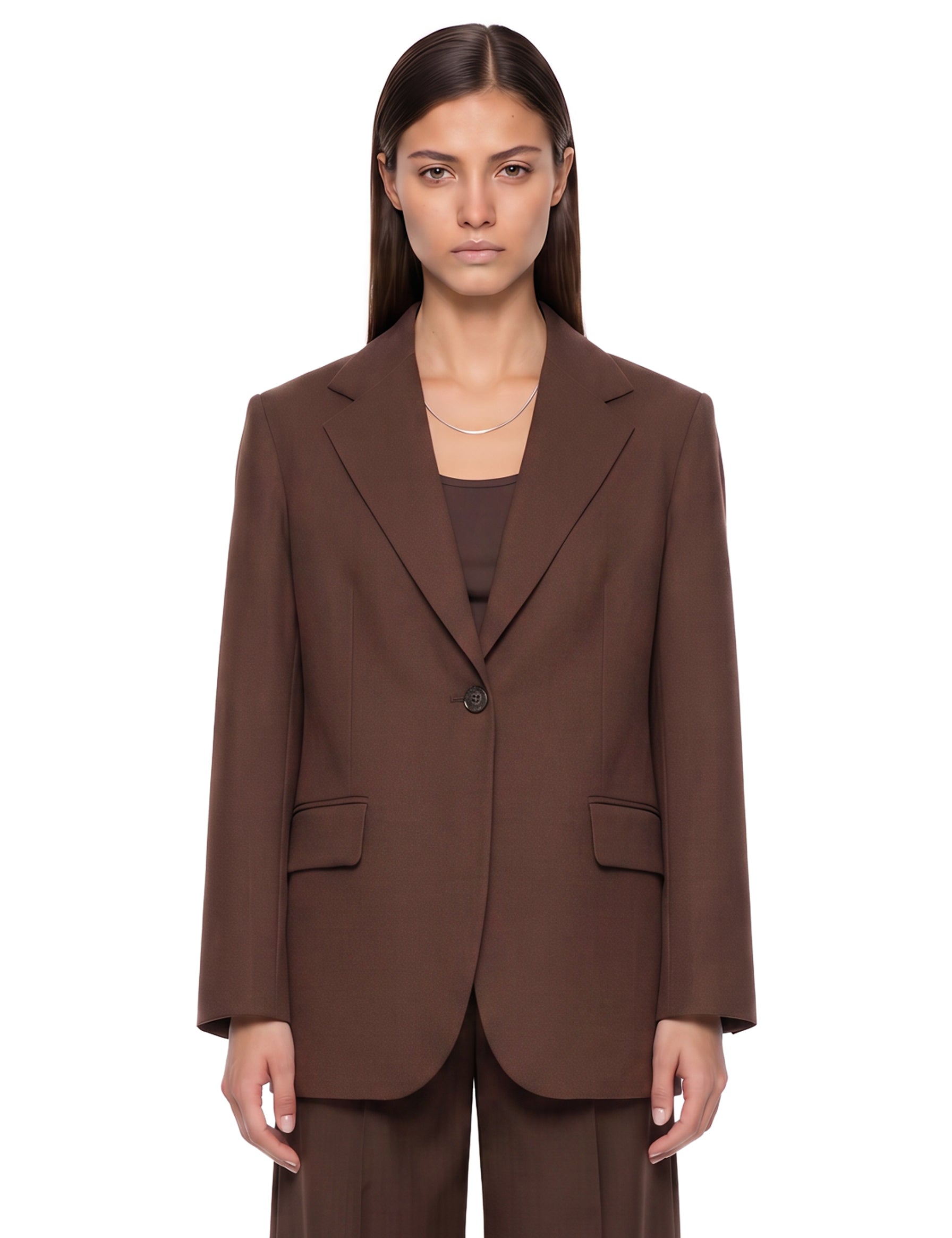 Blazer Asta in marrone 