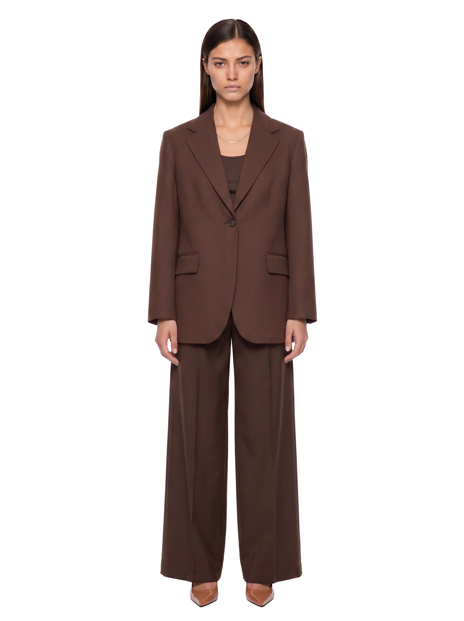 Blazer Asta in marrone 