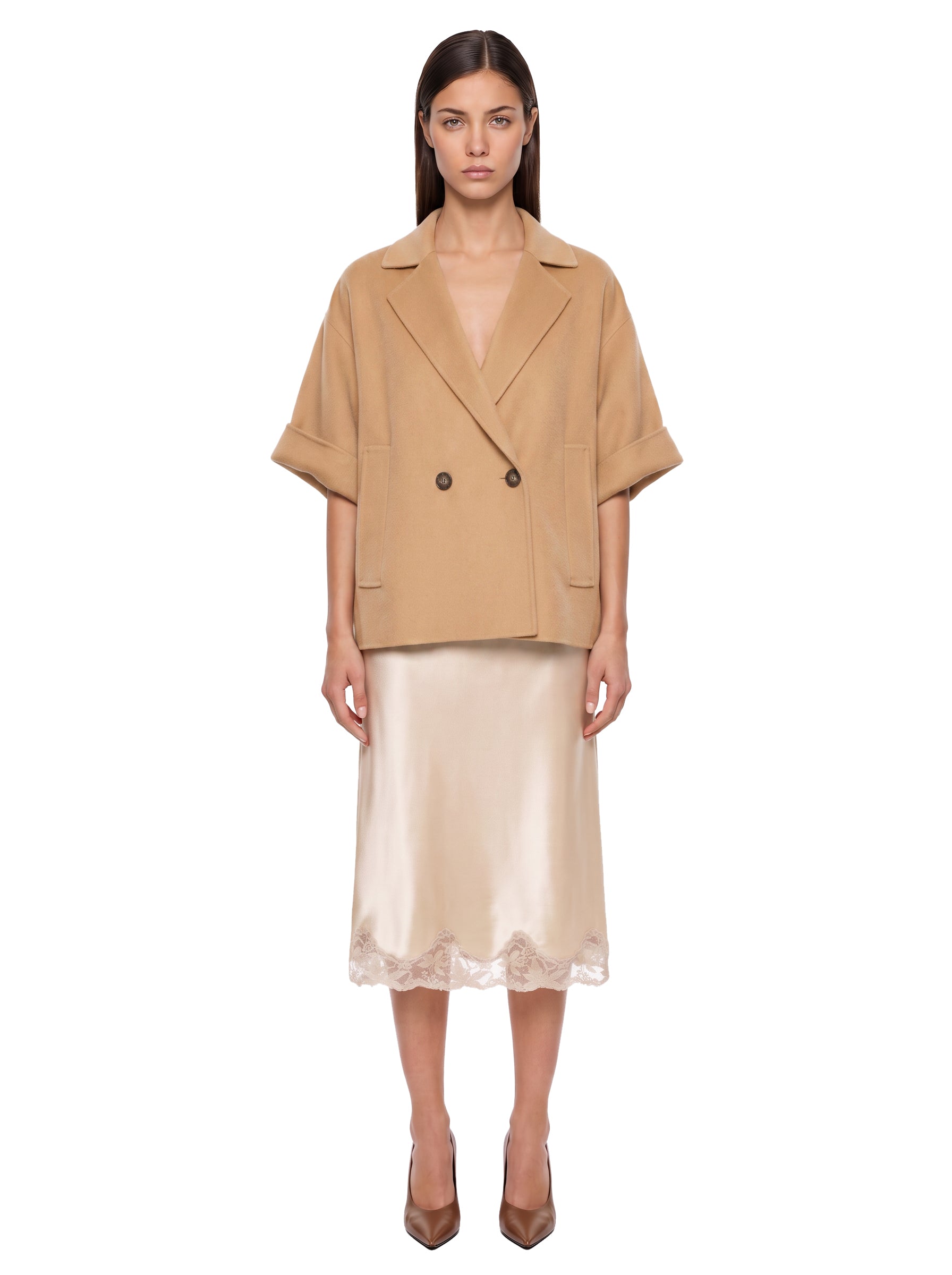 Cappotto Neo in marrone cammello 