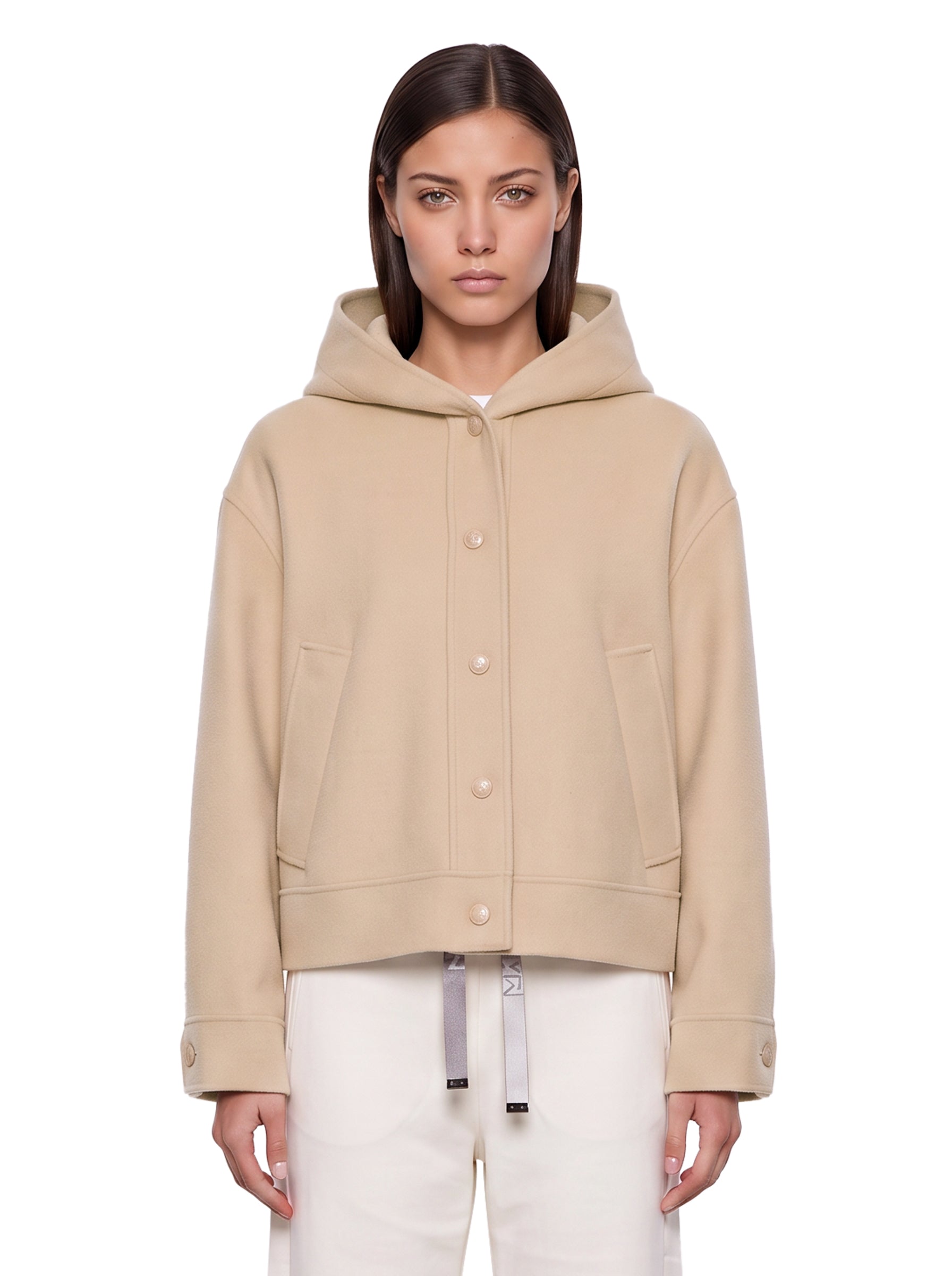 Giacca con cappuccio Ridente in beige 